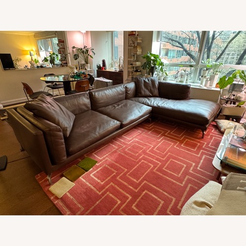 Used Design Within Reach Dark Brown 2 Piece Sectional for sale on AptDeco