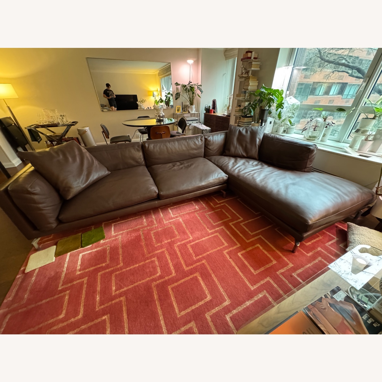 Design Within Reach Dark Brown 2 Piece Sectional - image-2