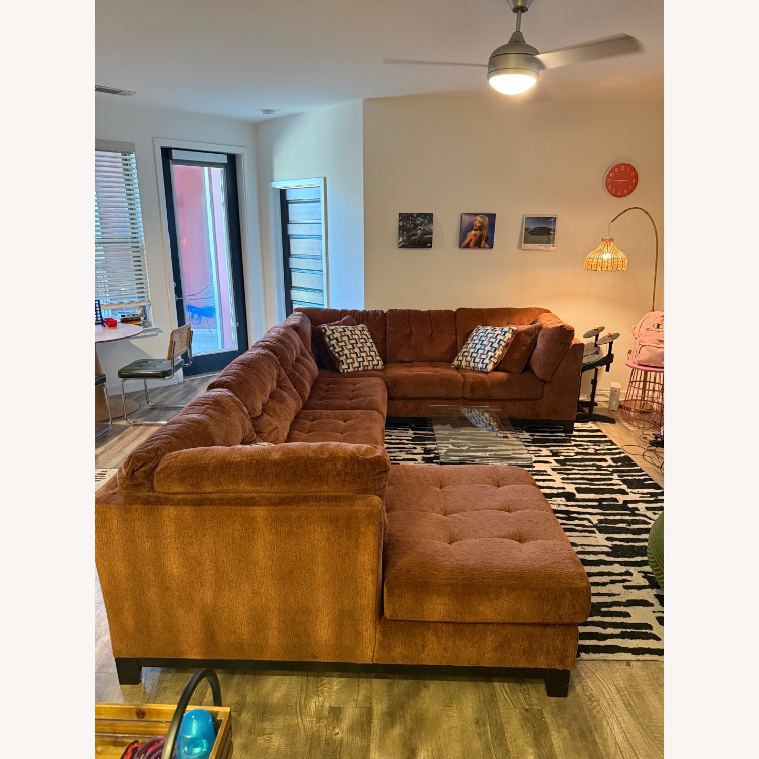 Ashley Furniture Laylabrook Orange Fabric 3+ Piece Sectional - image-5