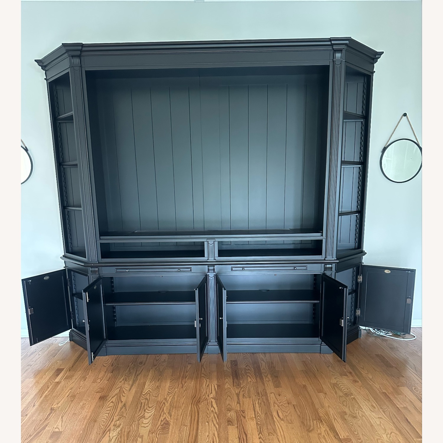 Arhaus Athens Black Wood Wall Unit - image-2