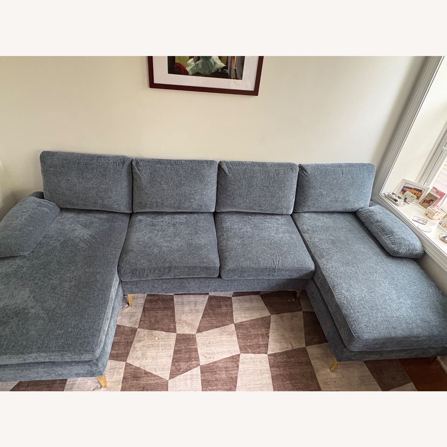 Wayfair Blue-Gray Trego Sectional - image-4