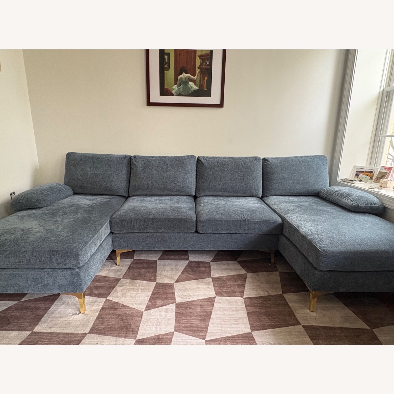 Wayfair Blue-Gray Trego Sectional - image-2
