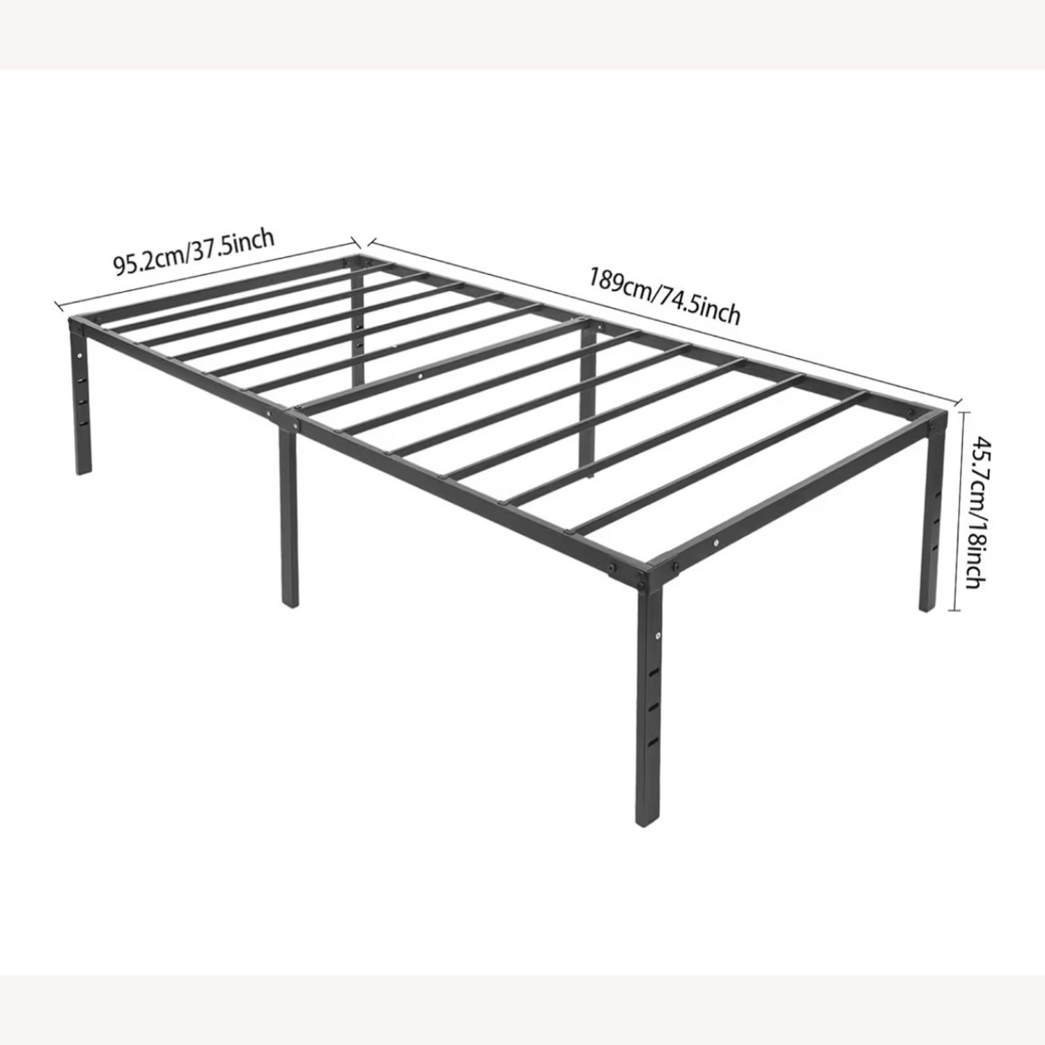 Amazon Platform Metal Bed Frame, Single  - image-2