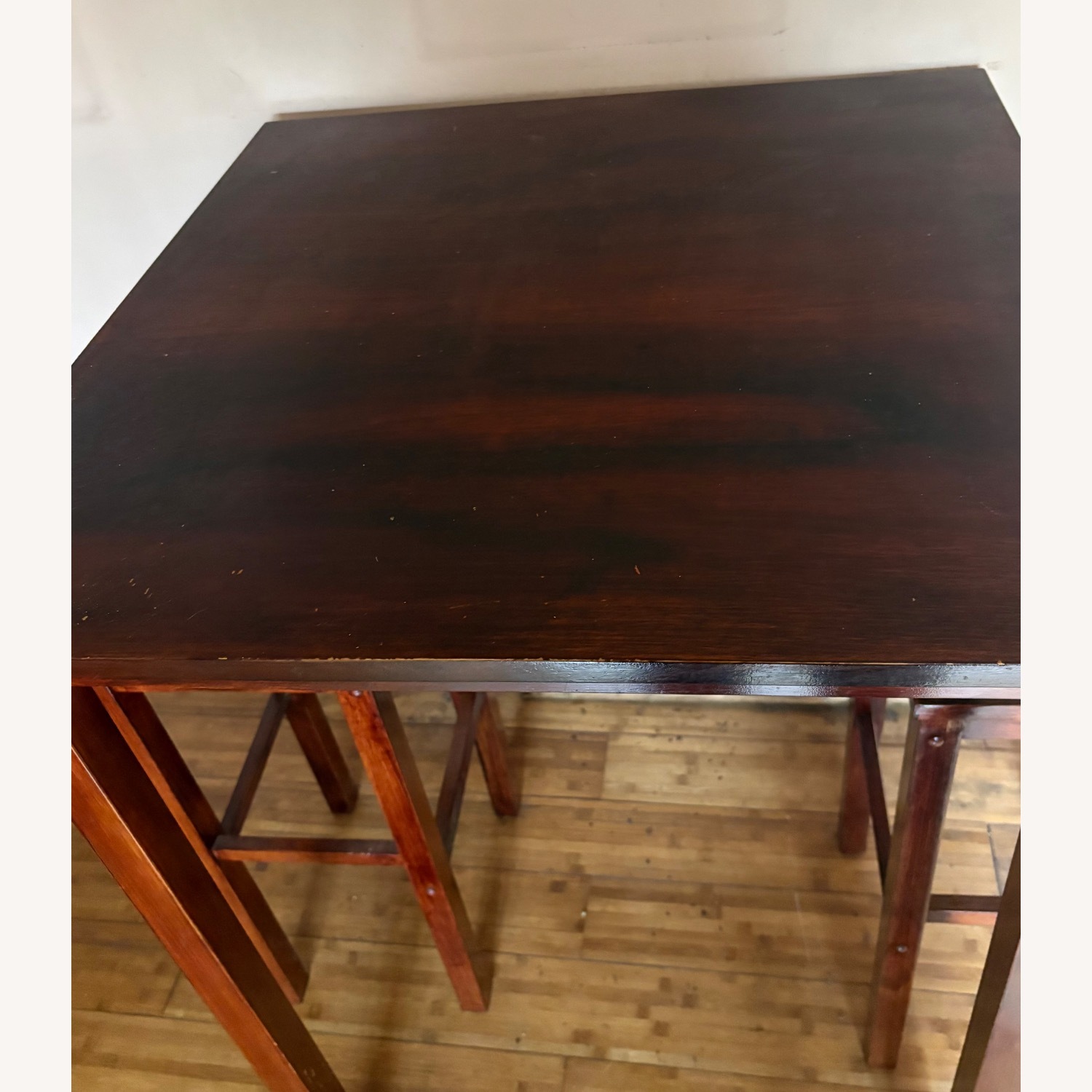 Dark Brown Wood Dining Set - image-2