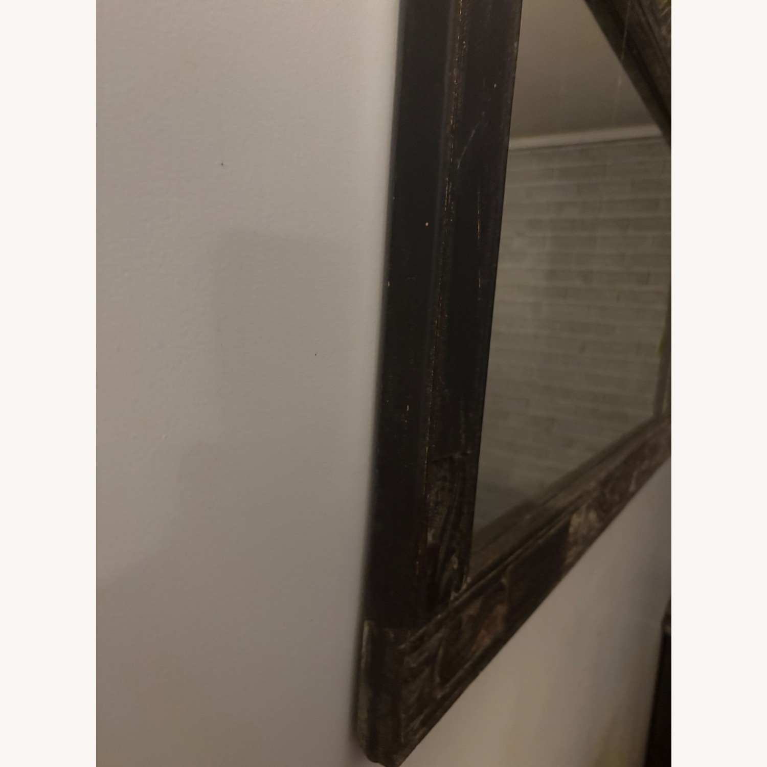 Dark Brown Wood Wall Mirror - image-3