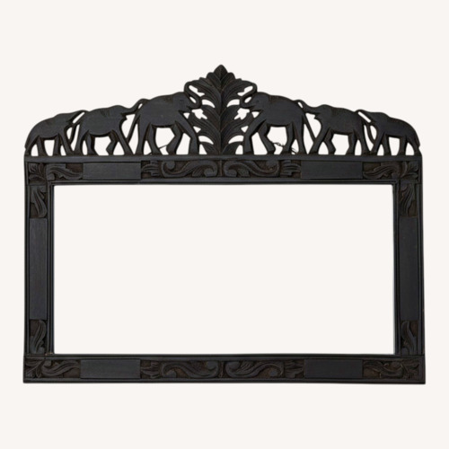 Used Dark Brown Wood Wall Mirror for sale on AptDeco