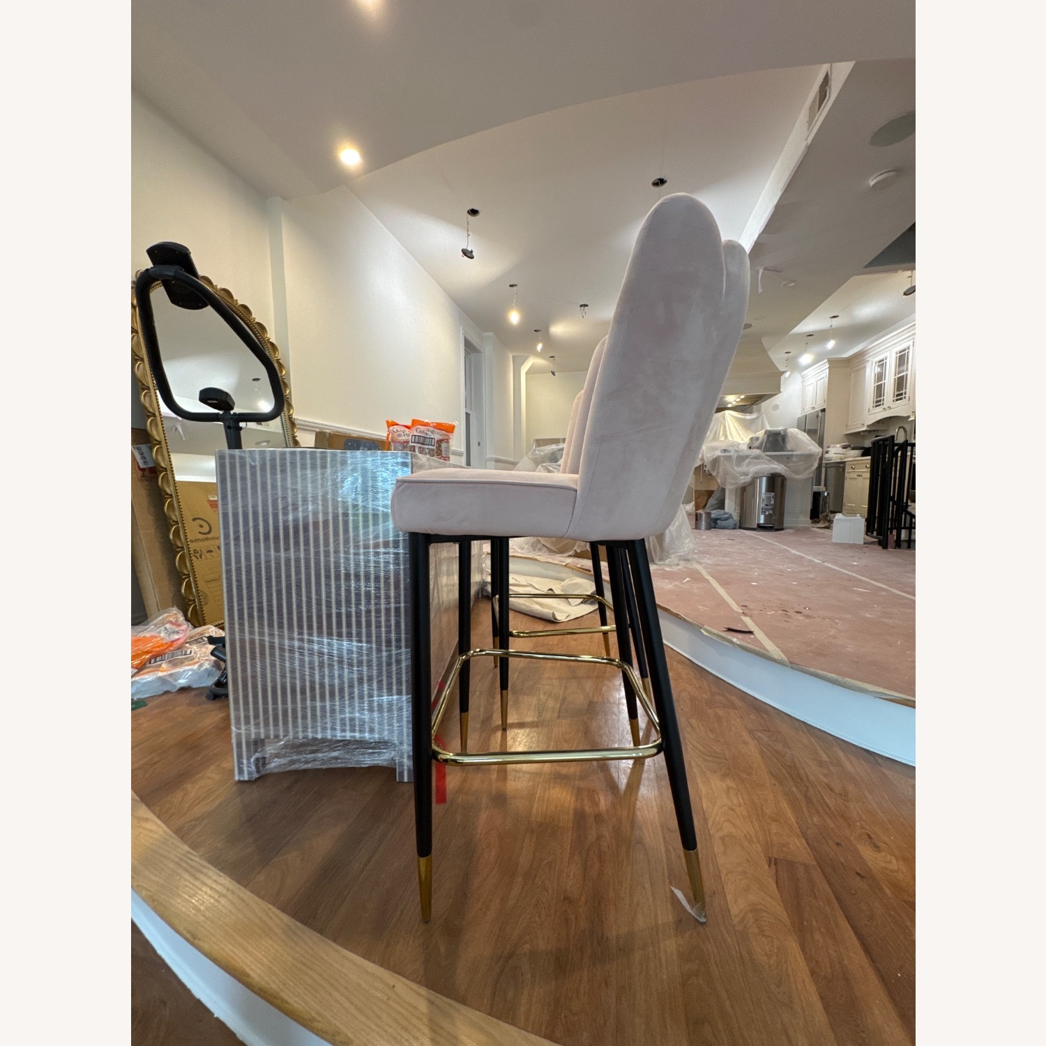 Wayfair Pink Velvet Stools - image-3