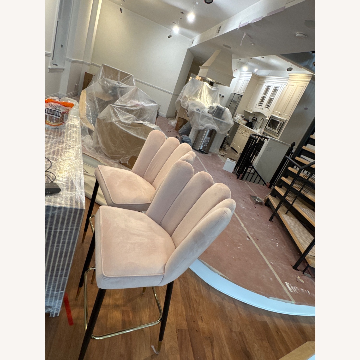 Wayfair Pink Velvet Stools - image-2