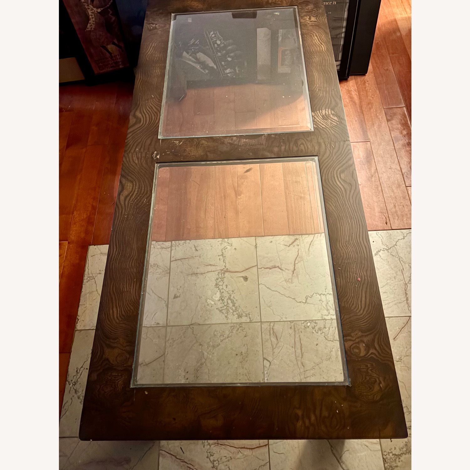 Dark Brown Wood Coffee Table - image-3