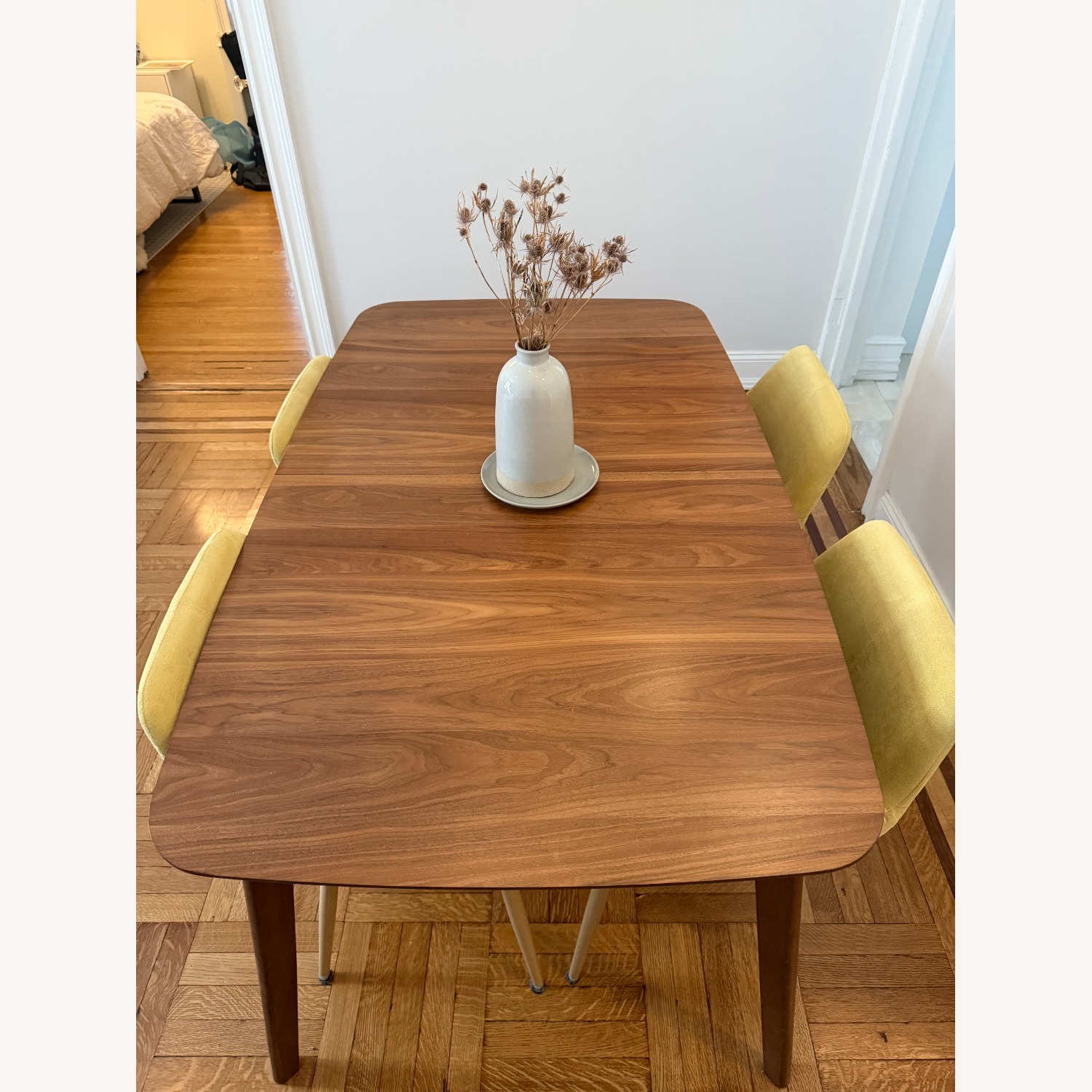 Dark Brown Wood Dining Table - image-3