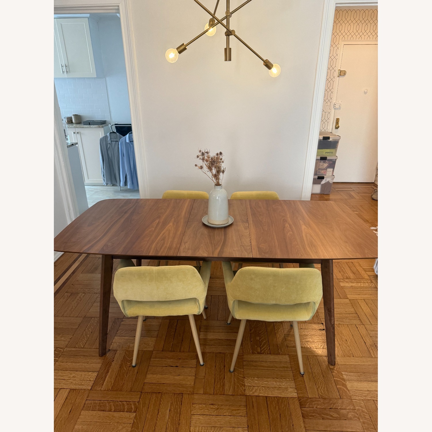 Dark Brown Wood Dining Table - image-4