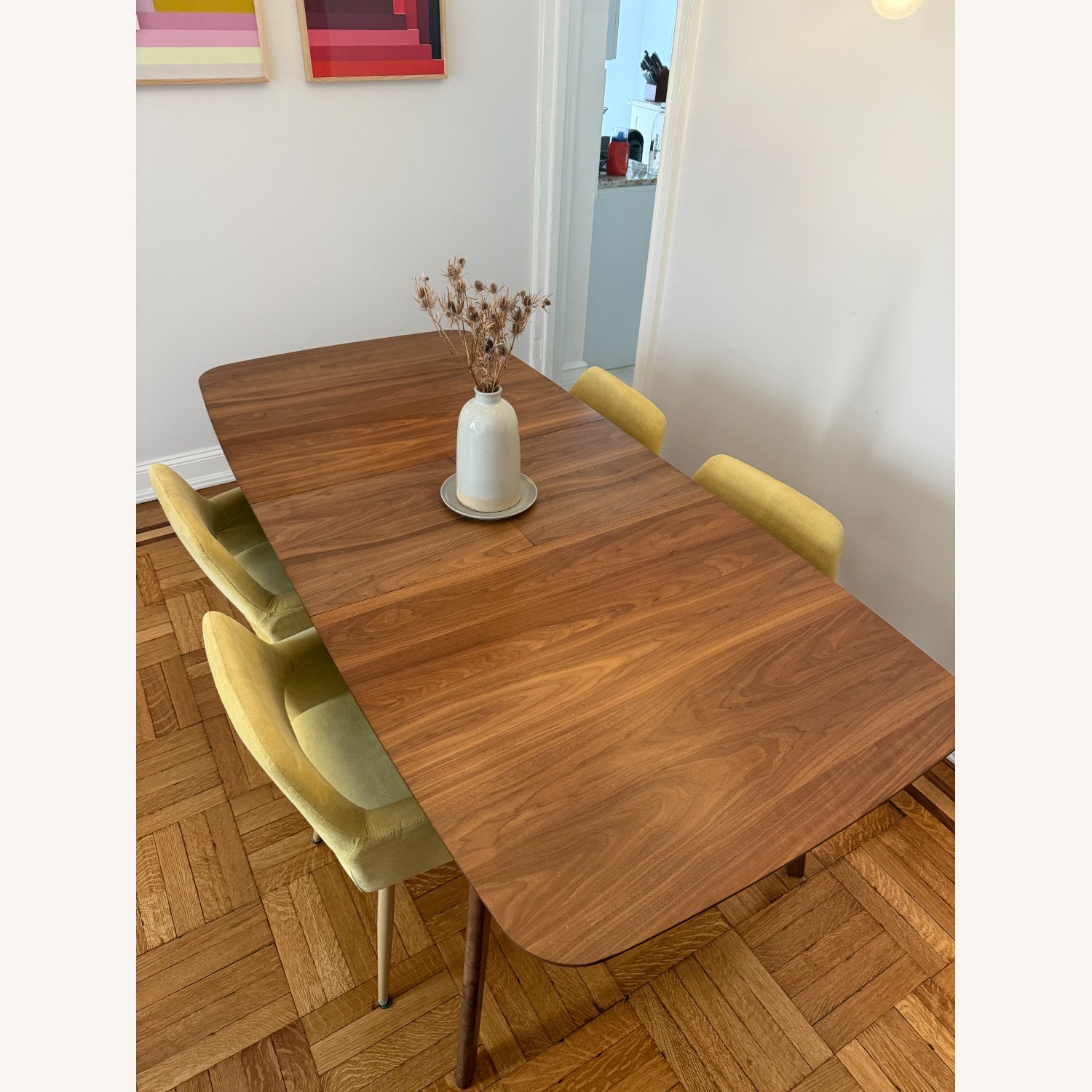 Dark Brown Wood Dining Table - image-2