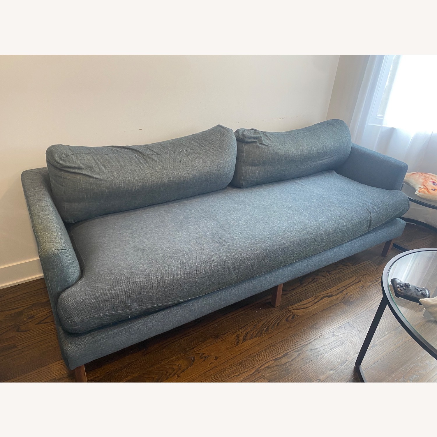 Interior Define Winslow Blue Fabric 3+ Seater Sofa - image-3