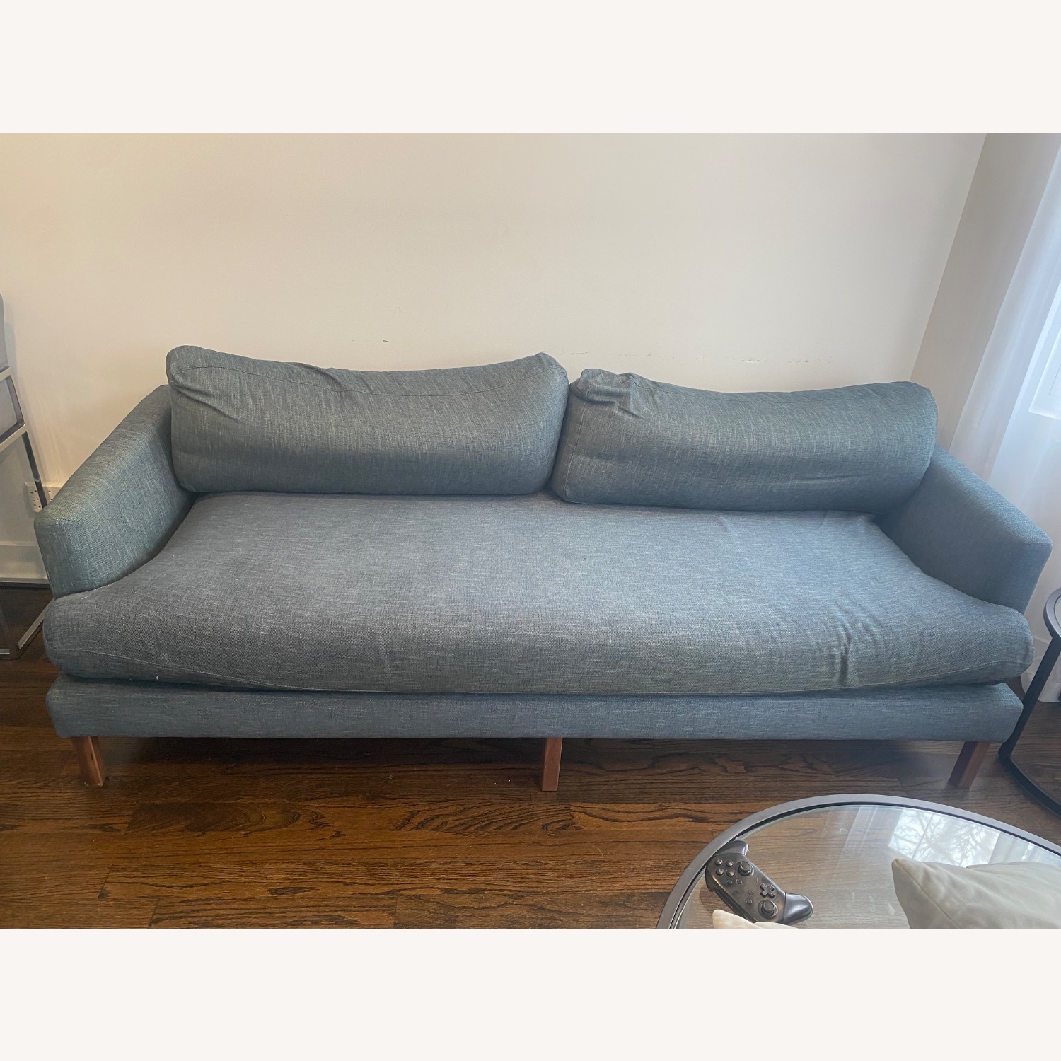 Interior Define Winslow Blue Fabric 3+ Seater Sofa - image-1