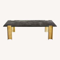 CB2 Alcide Black Marble Coffee Table