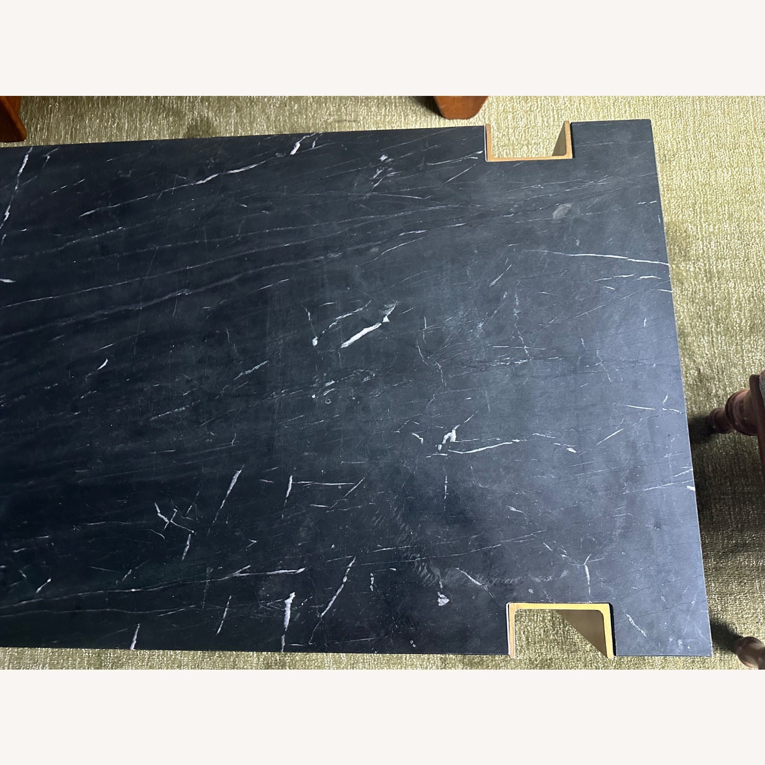 CB2 Alcide Black Marble Coffee Table - image-4
