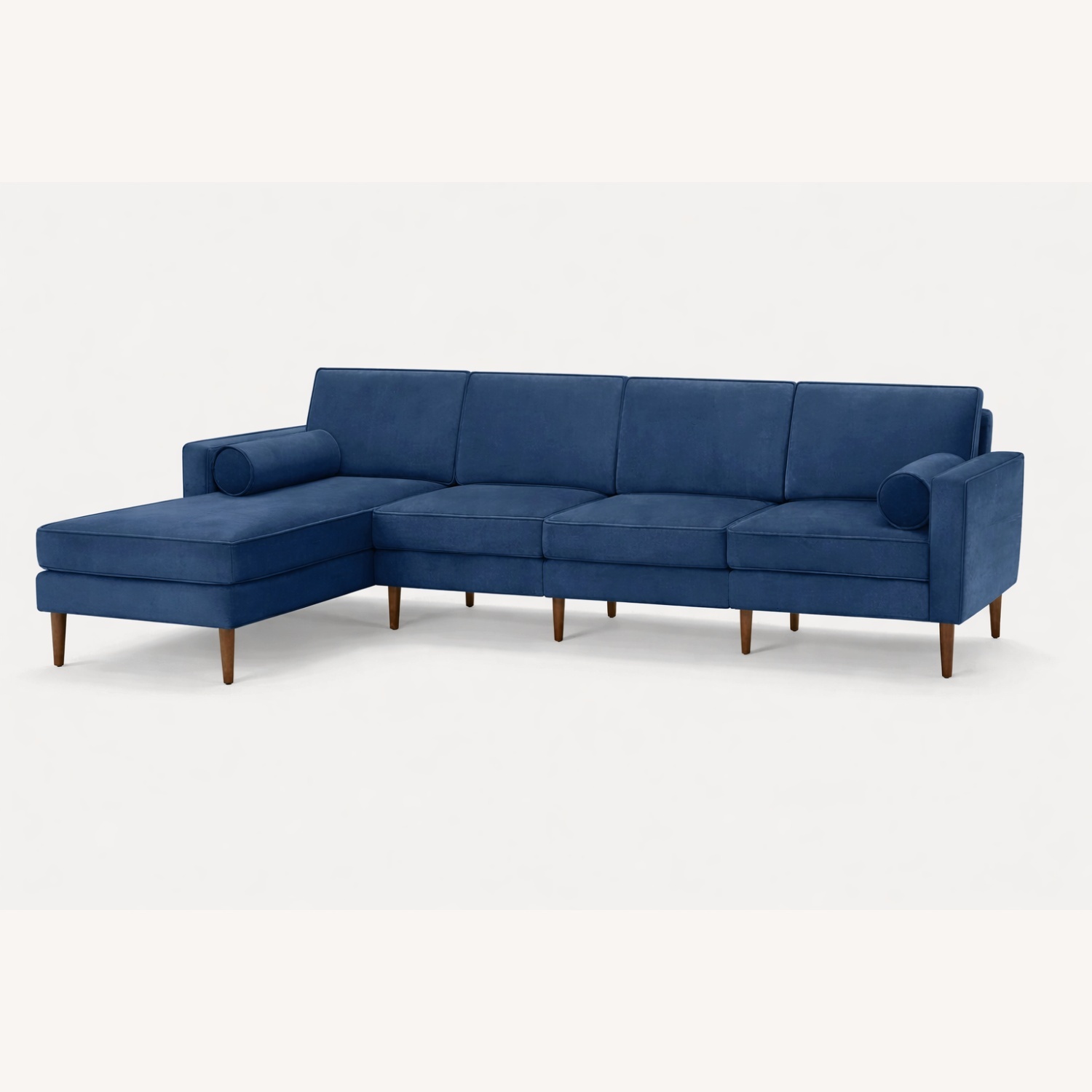 Burrow Nomad King Blue Velvet 3+ Seater Sofa - image-5