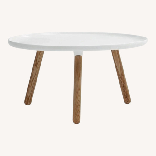 Used Normann Copenhagen Tablo Table White/Oak L for sale on AptDeco