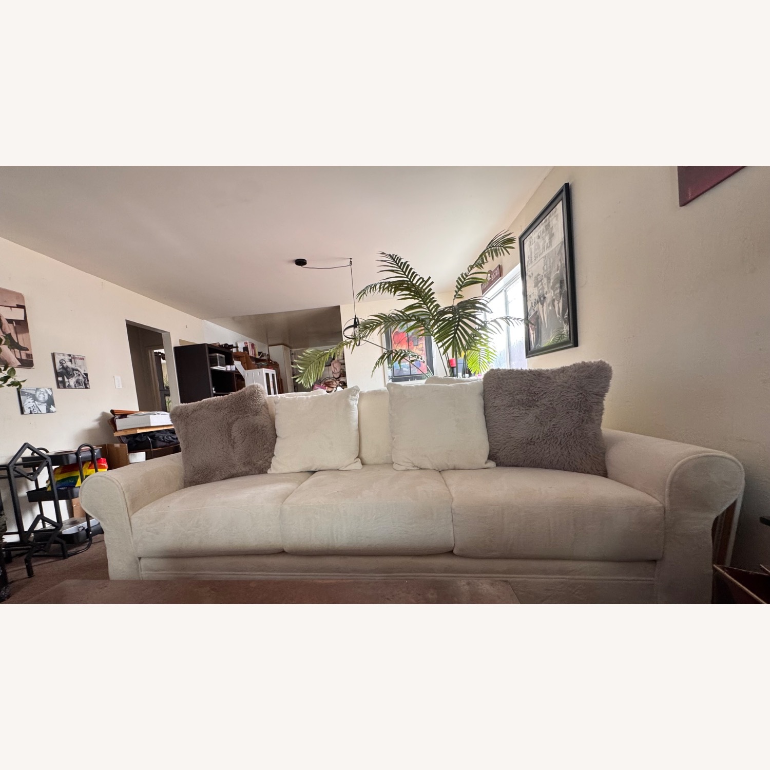 Living Spaces Cameron IV Sofa White 3+ Seater Sofa - image-4