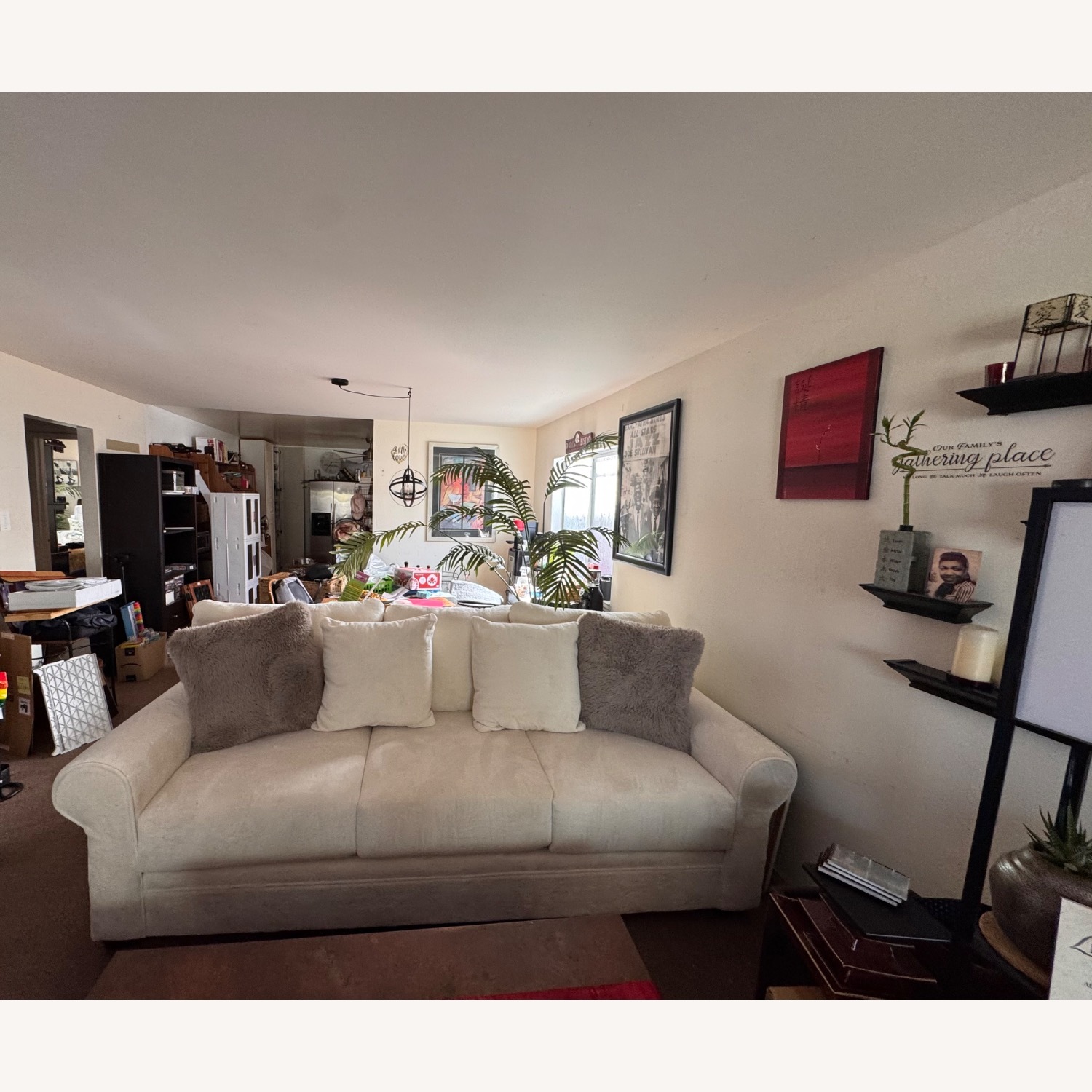 Living Spaces Cameron IV Sofa White 3+ Seater Sofa - image-6