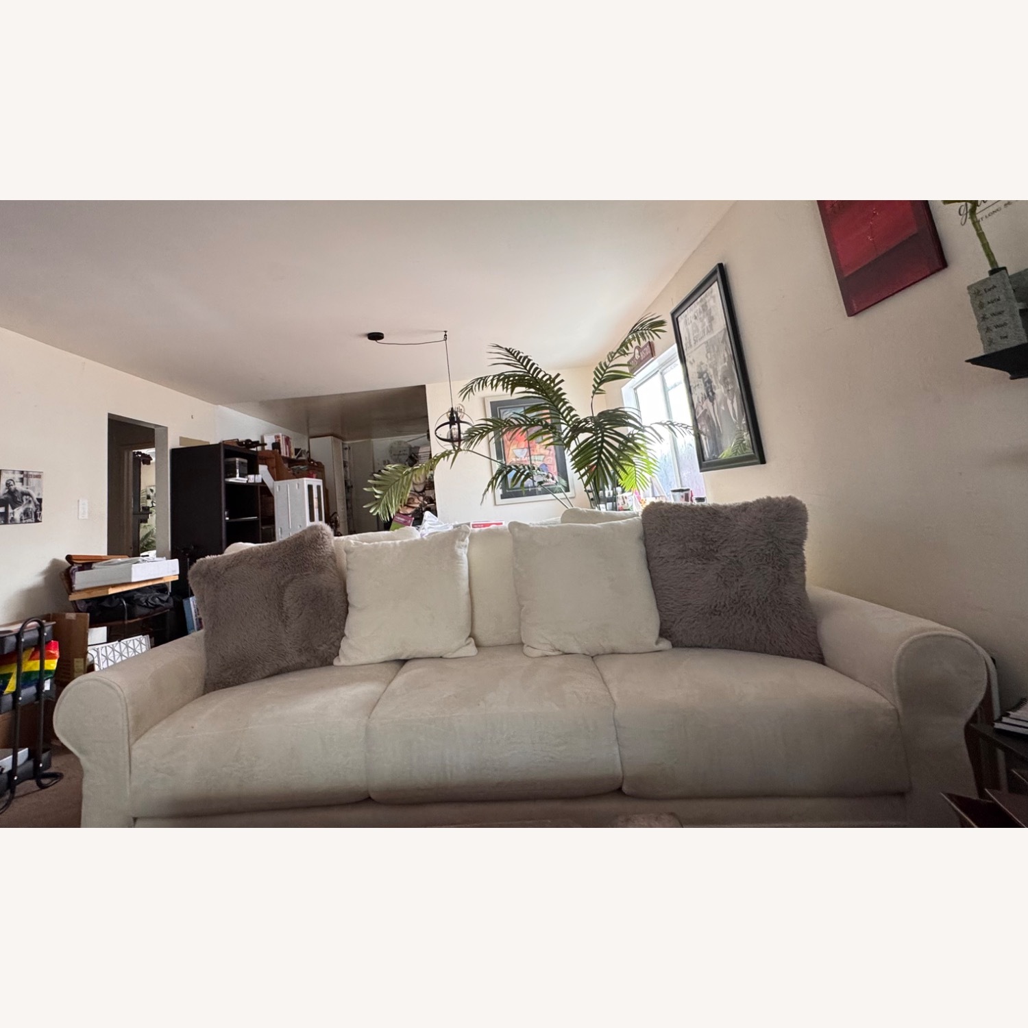 Living Spaces Cameron IV Sofa White 3+ Seater Sofa - image-1