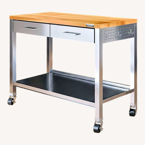 Used Wayfair 48" Stainless Steel Kitchen Island for sale on AptDeco