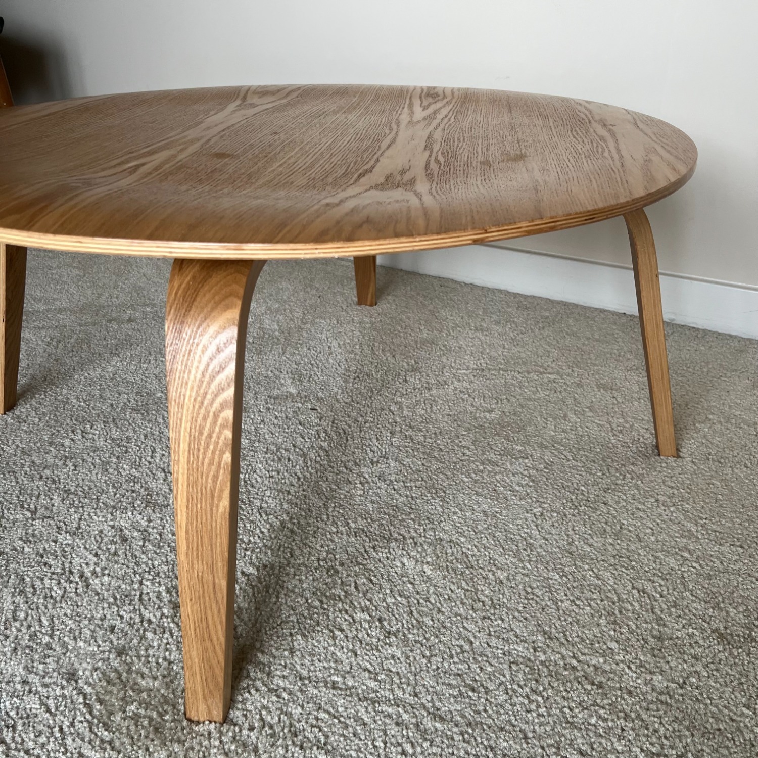 Eames Style Molded Plywood Coffee Table Ash Saucer - image-7