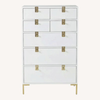 Anthropologie Ingram Light Gray Wood Dresser
