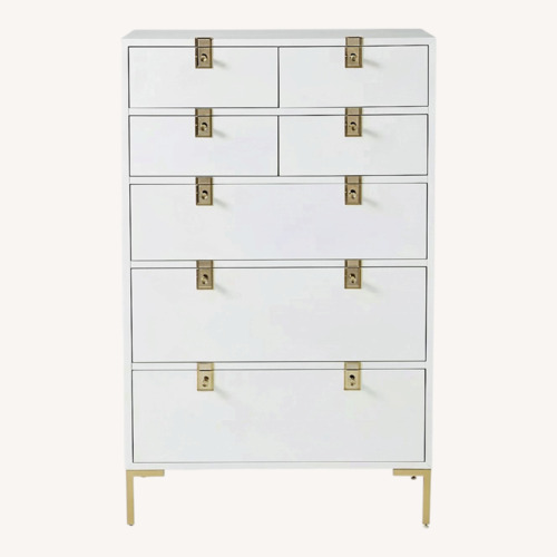 Used Anthropologie Ingram Light Gray Wood Dresser for sale on AptDeco