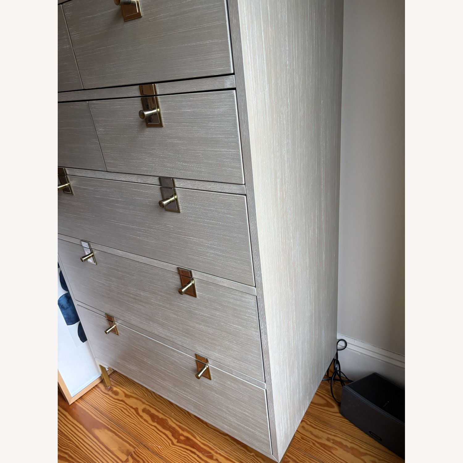 Anthropologie Ingram Light Gray Wood Dresser - image-2