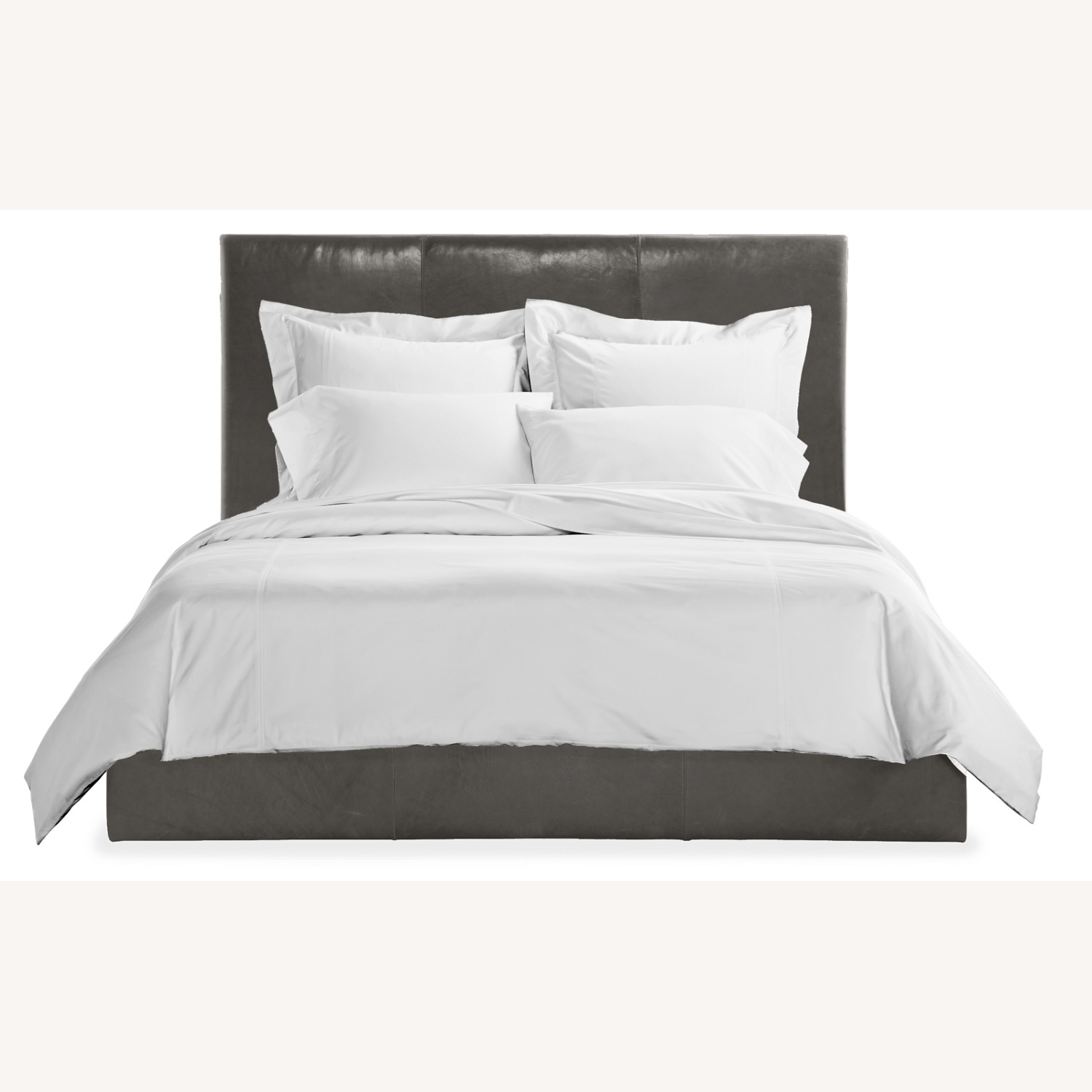 Room & Board Wyatt Light Gray Leather King Bed - image-6