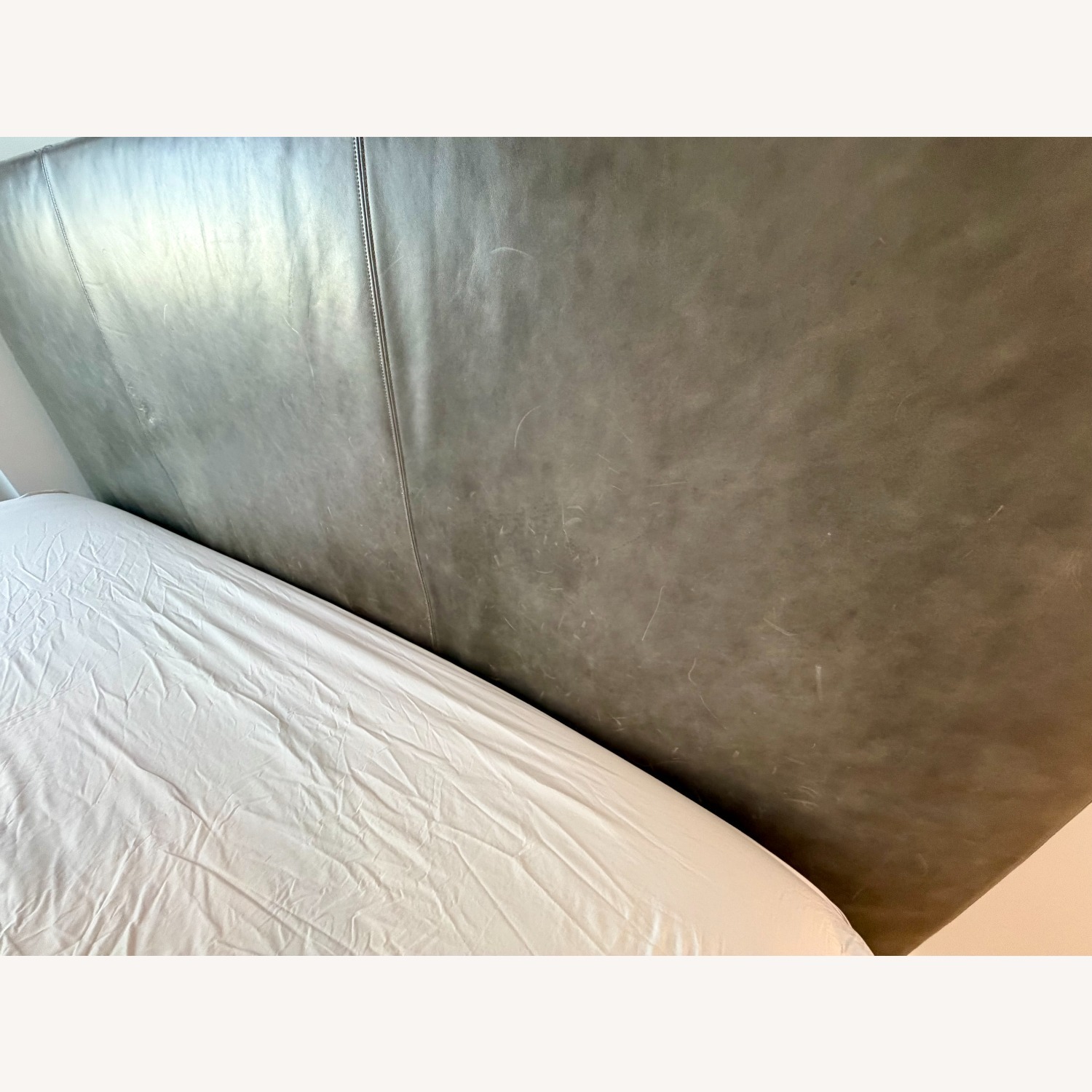 Room & Board Wyatt Light Gray Leather King Bed - image-3