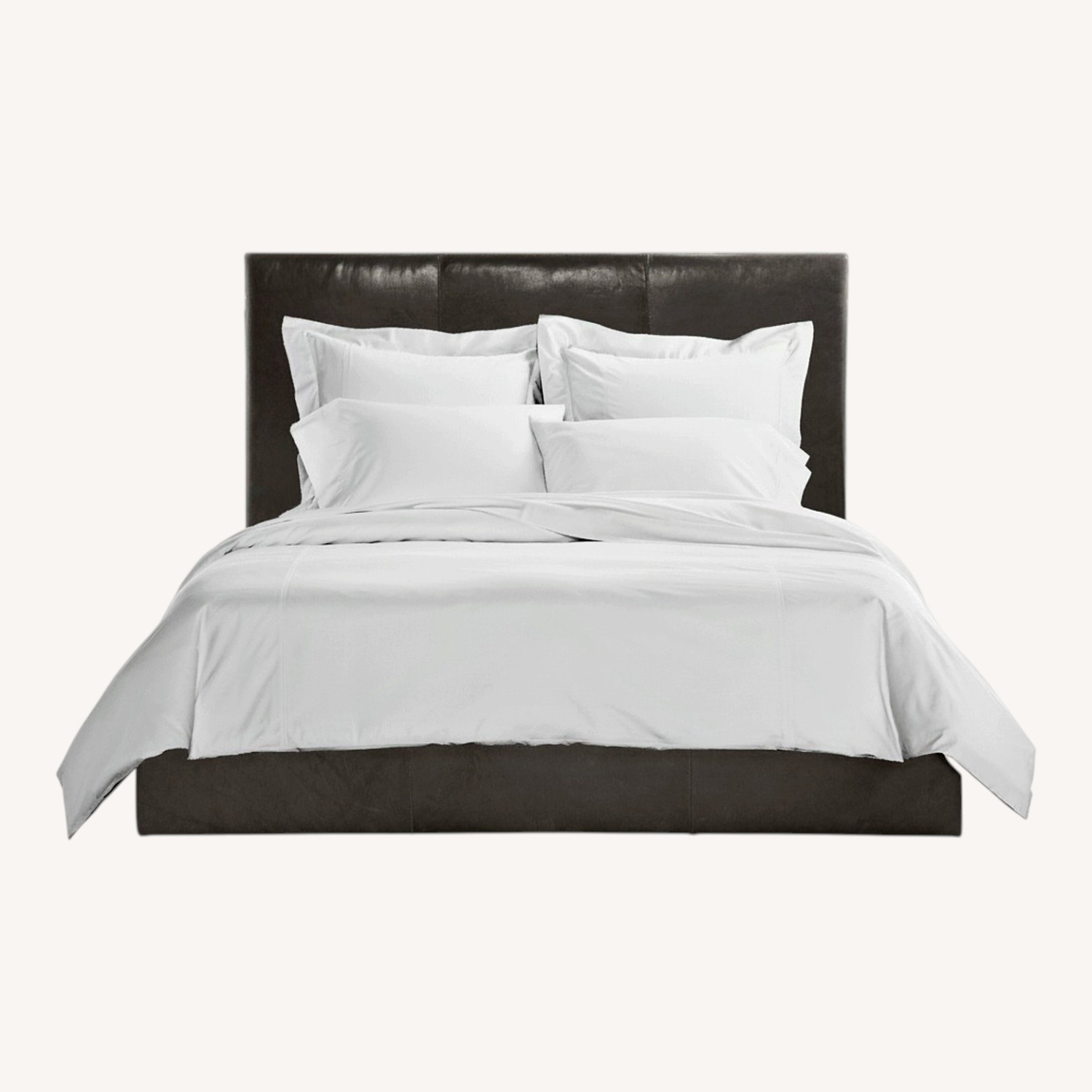 Room & Board Wyatt Light Gray Leather King Bed - image-0