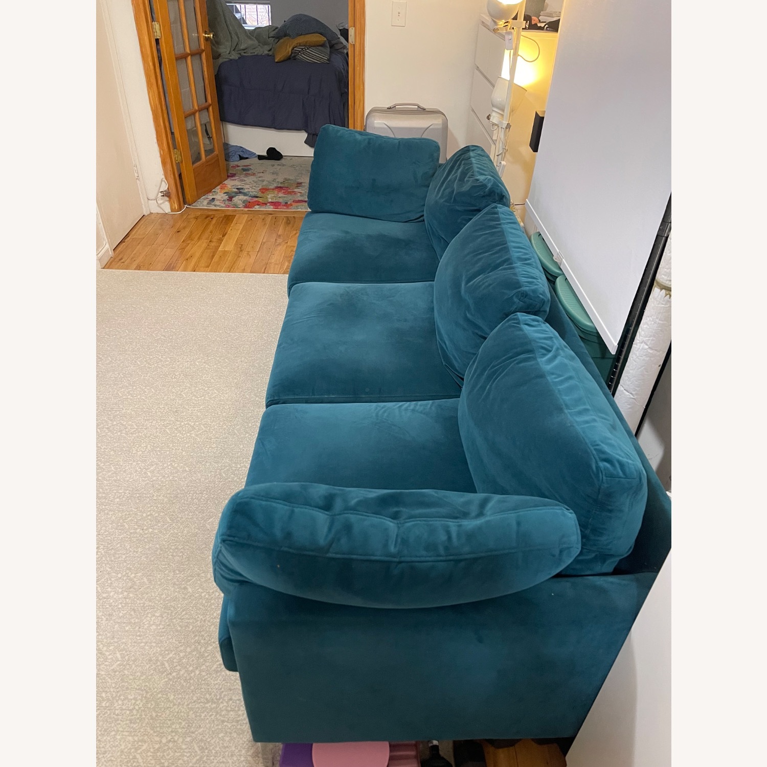 Castlery Adams Green Velvet 2 Piece Sectional - image-4