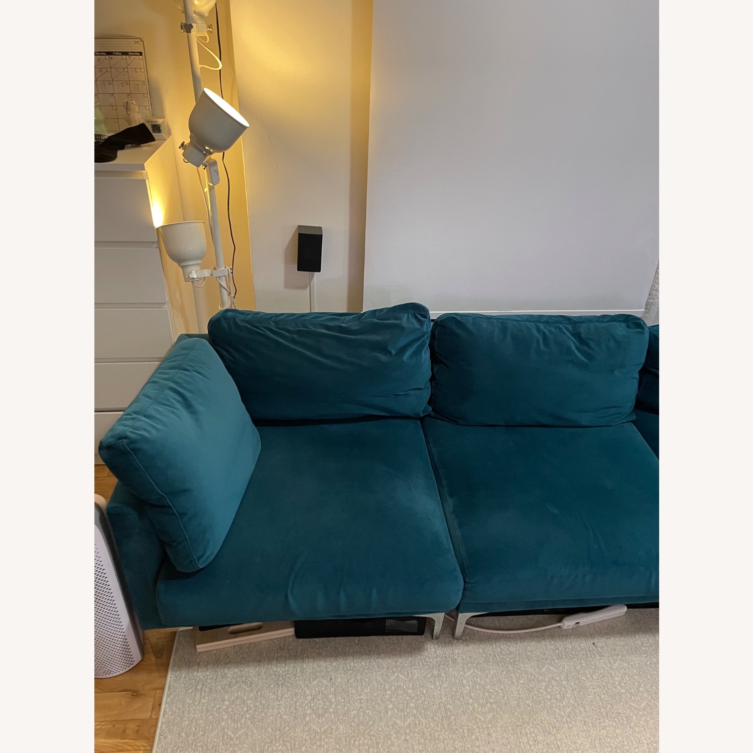 Castlery Adams Green Velvet 2 Piece Sectional - image-2