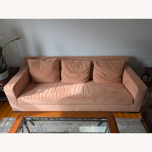 Used Ligne Roset Exclusif Pink Microsuede 3+ Seater Sofa for sale on AptDeco