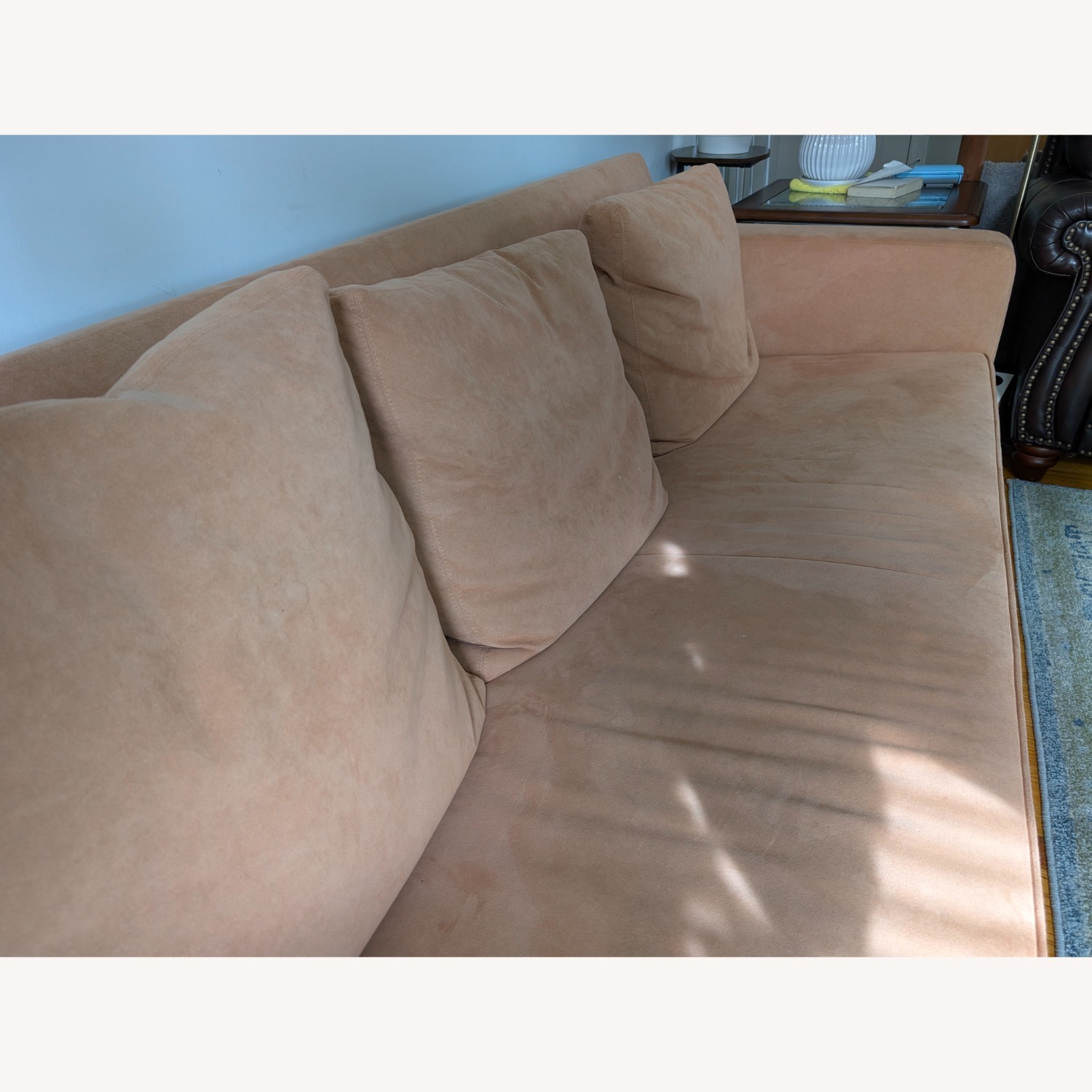 Ligne Roset Exclusif Pink Microsuede 3+ Seater Sofa - image-3