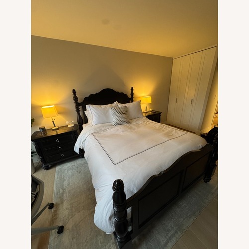 Used Raymour & Flanigan Queen Bed Frame for sale on AptDeco
