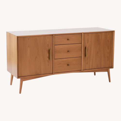 Used West Elm Mid-Century Natural Wood Media Storage for sale on AptDeco