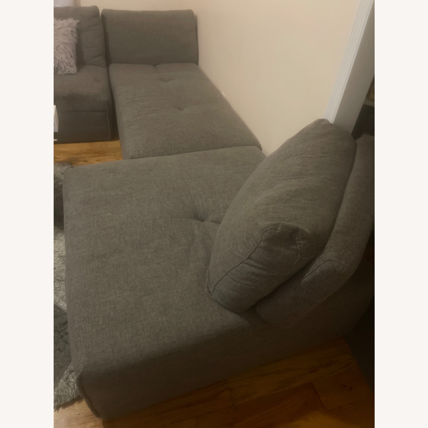 Rooms To Go  Light Gray Fabric 3+ Seater Sofa - image-2