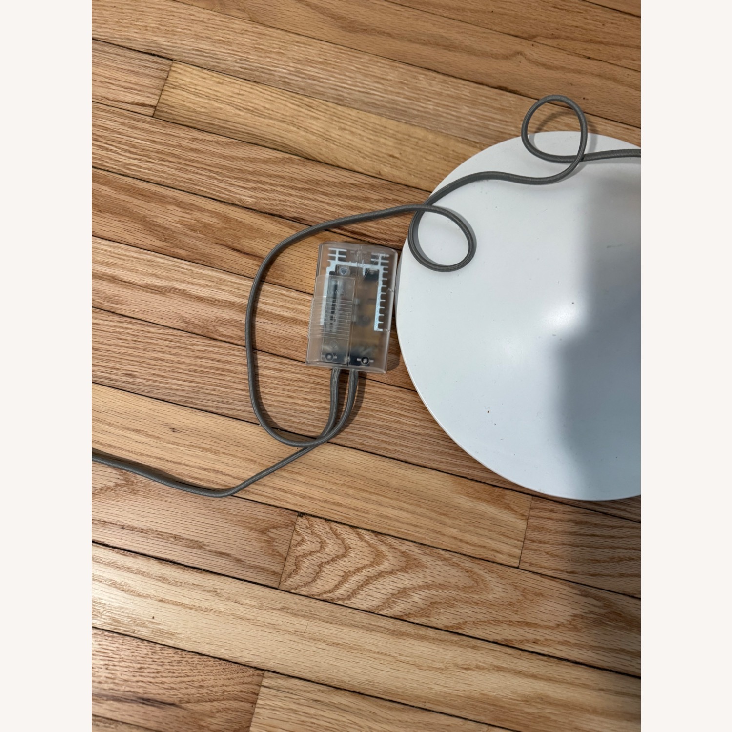 White Metal Floor Lamp - image-2