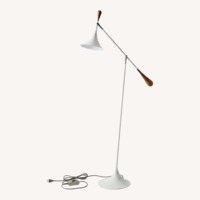 White Metal Floor Lamp