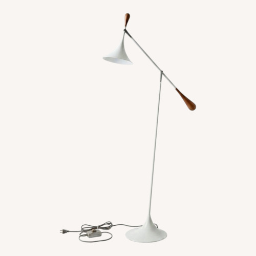 Used White Metal Floor Lamp for sale on AptDeco