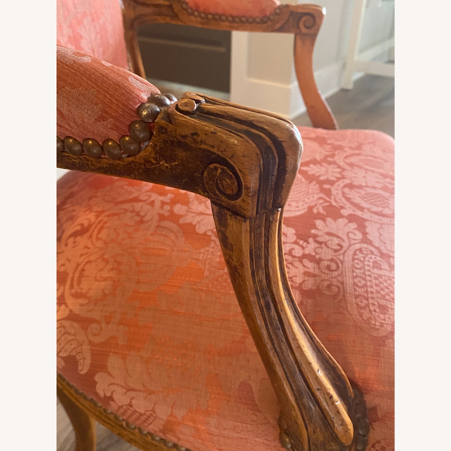 Pair of Vintage French Louis XV Bergère Armchairs - image-10