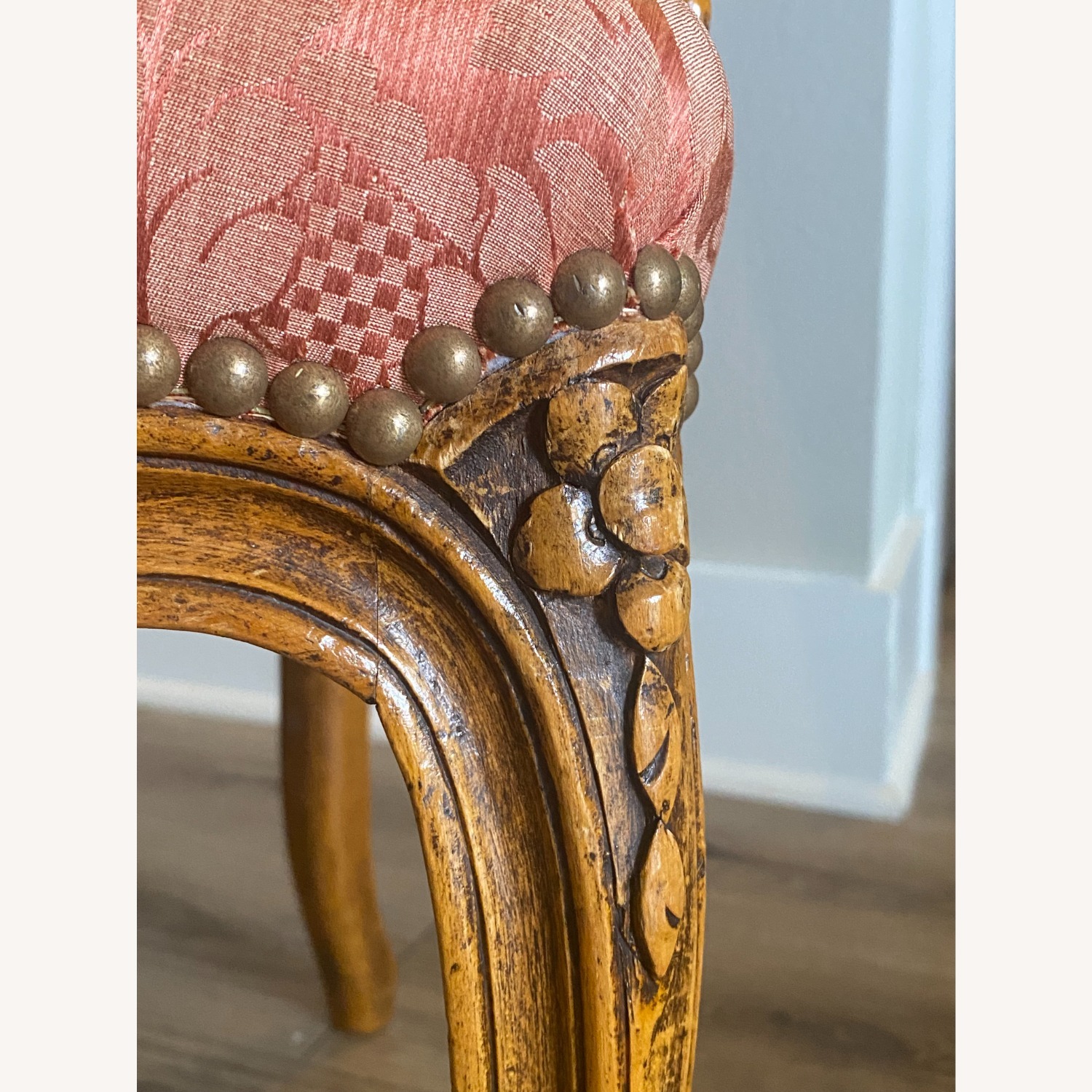Pair of Vintage French Louis XV Bergère Armchairs - image-4