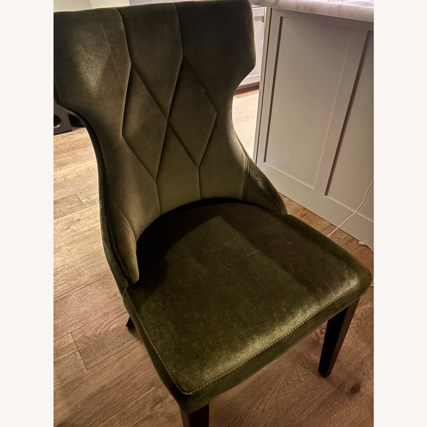 Manhattan Comfort Green Velvet Dining Chairs - image-2