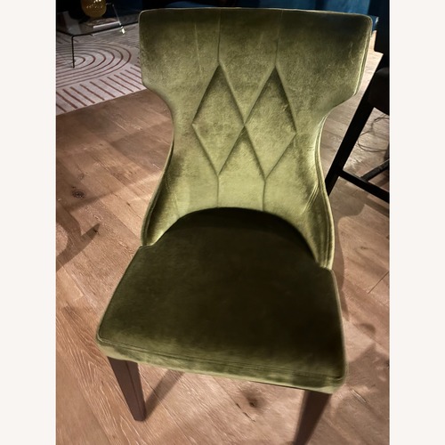 Used Manhattan Comfort Green Velvet Dining Chairs for sale on AptDeco
