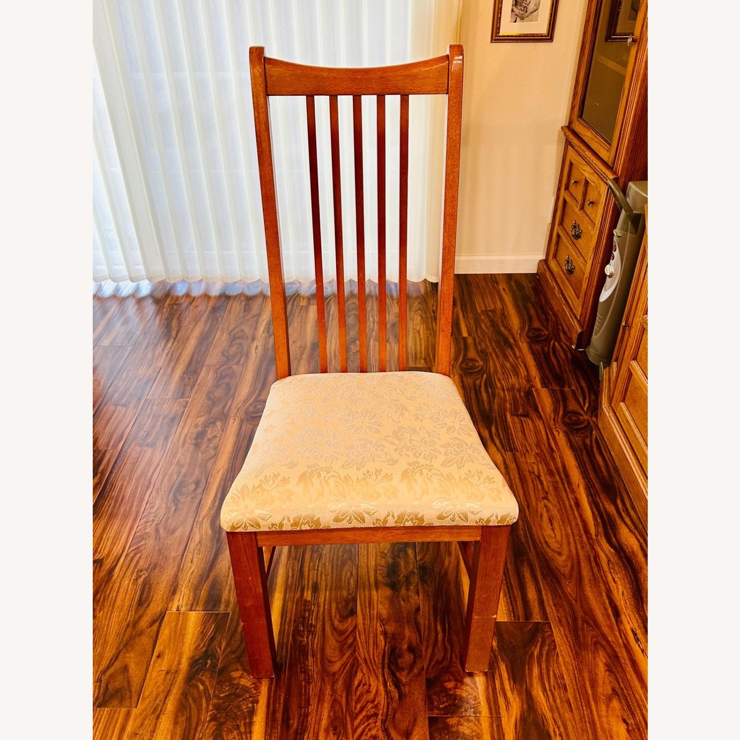 Wood Dining Set Extendable 6 Chairs - image-5