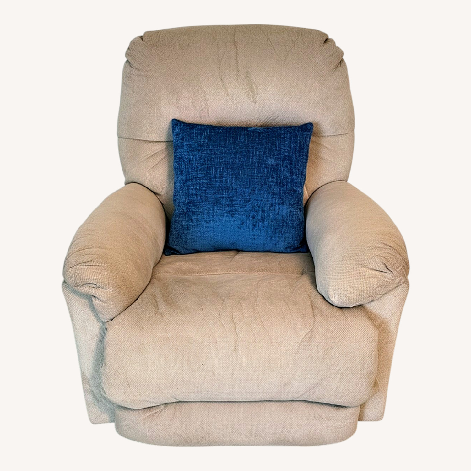 Light Brown Fabric Recliner - image-0