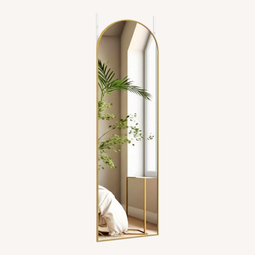 Used Amazon Over The Door Hanging Mirror Gold Frame for sale on AptDeco